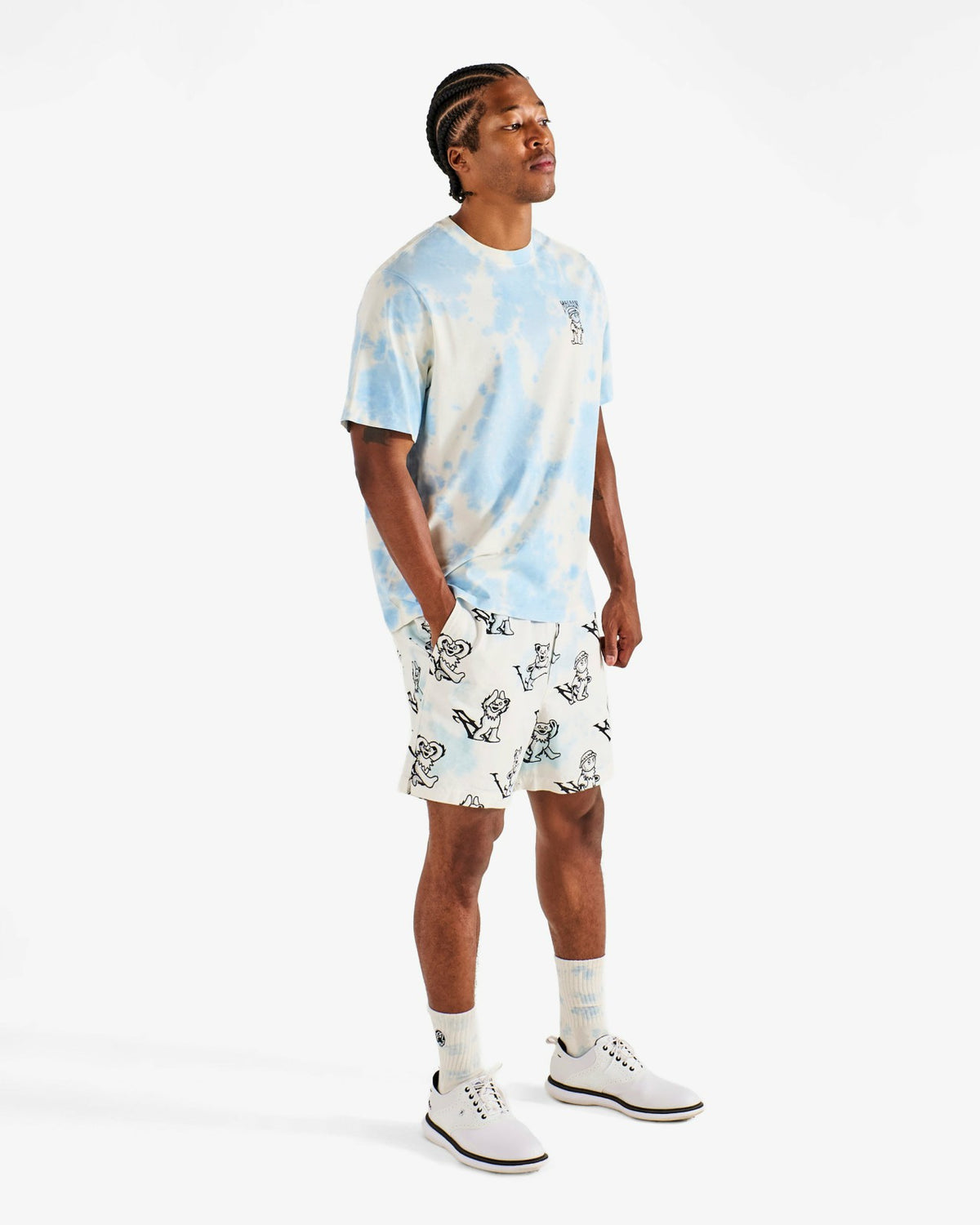 Malbon Grateful Dead Bermuda Alphabet Tee - Light Blue
