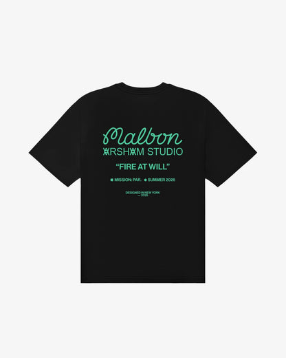 Malbon Arsham Fire At Will Tee - Black