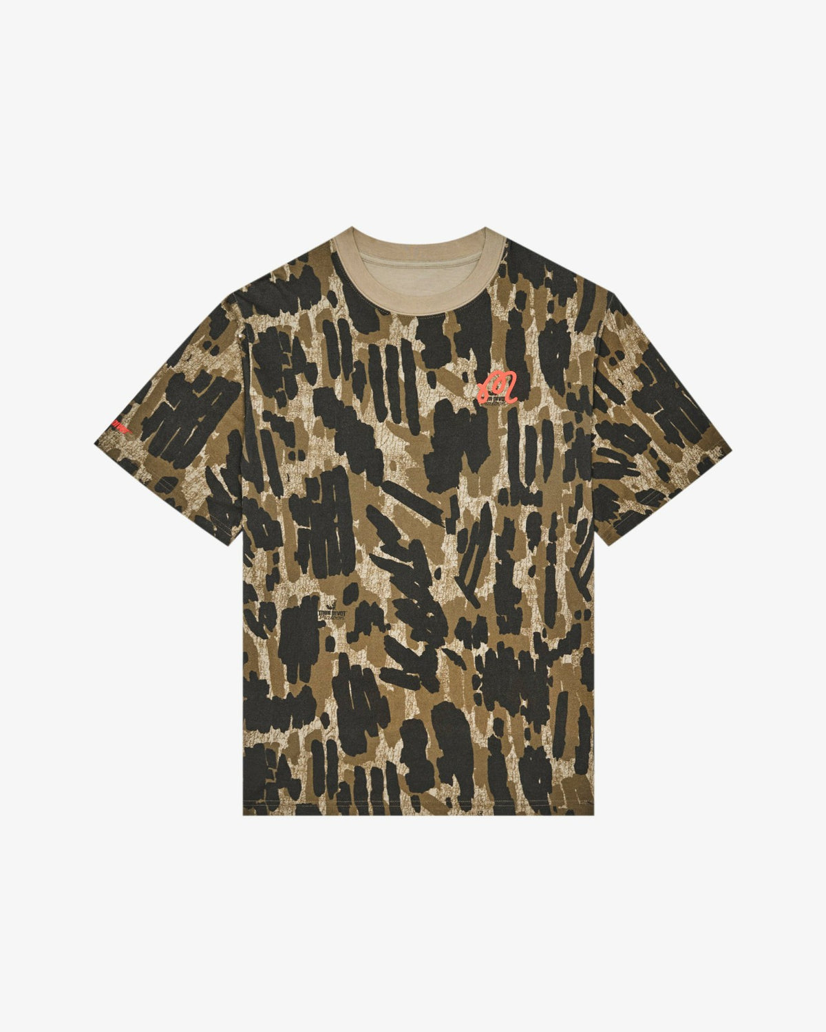 Malbon Bermuda Tee Tour Divot Camo - Bark Camo