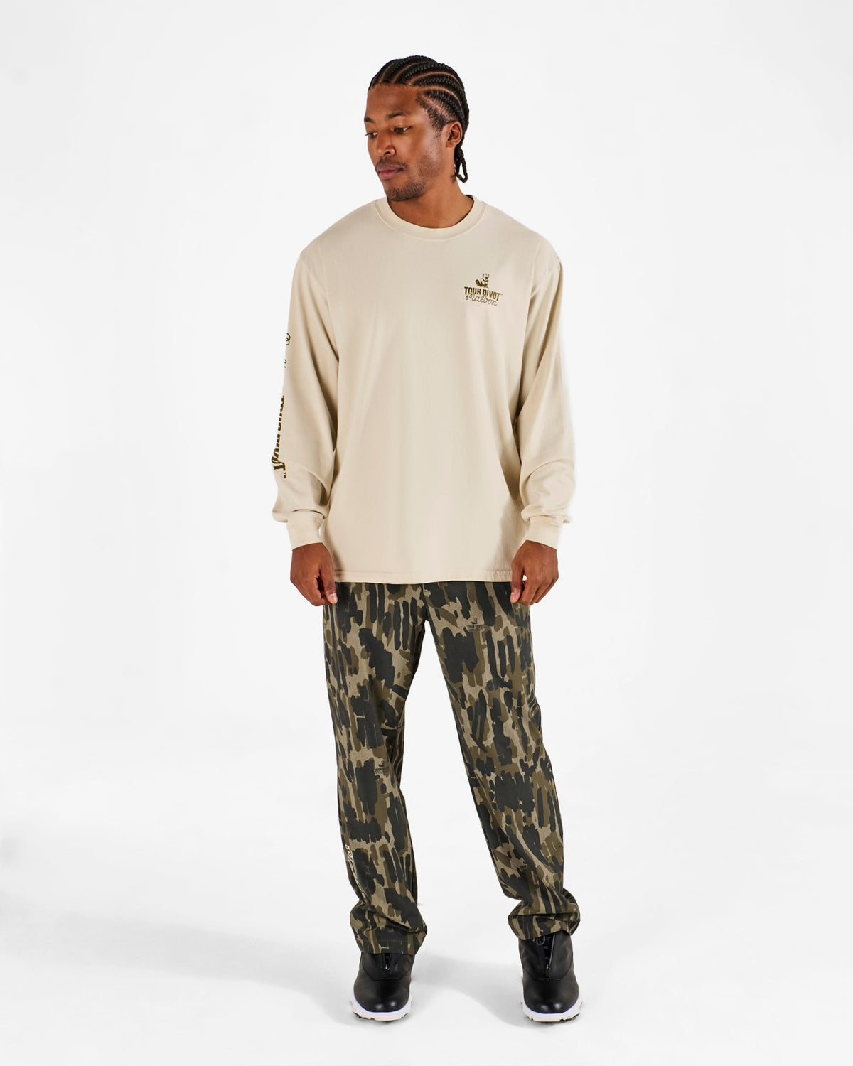 Malbon Gorse Tour Divot Camo Tee - Clay