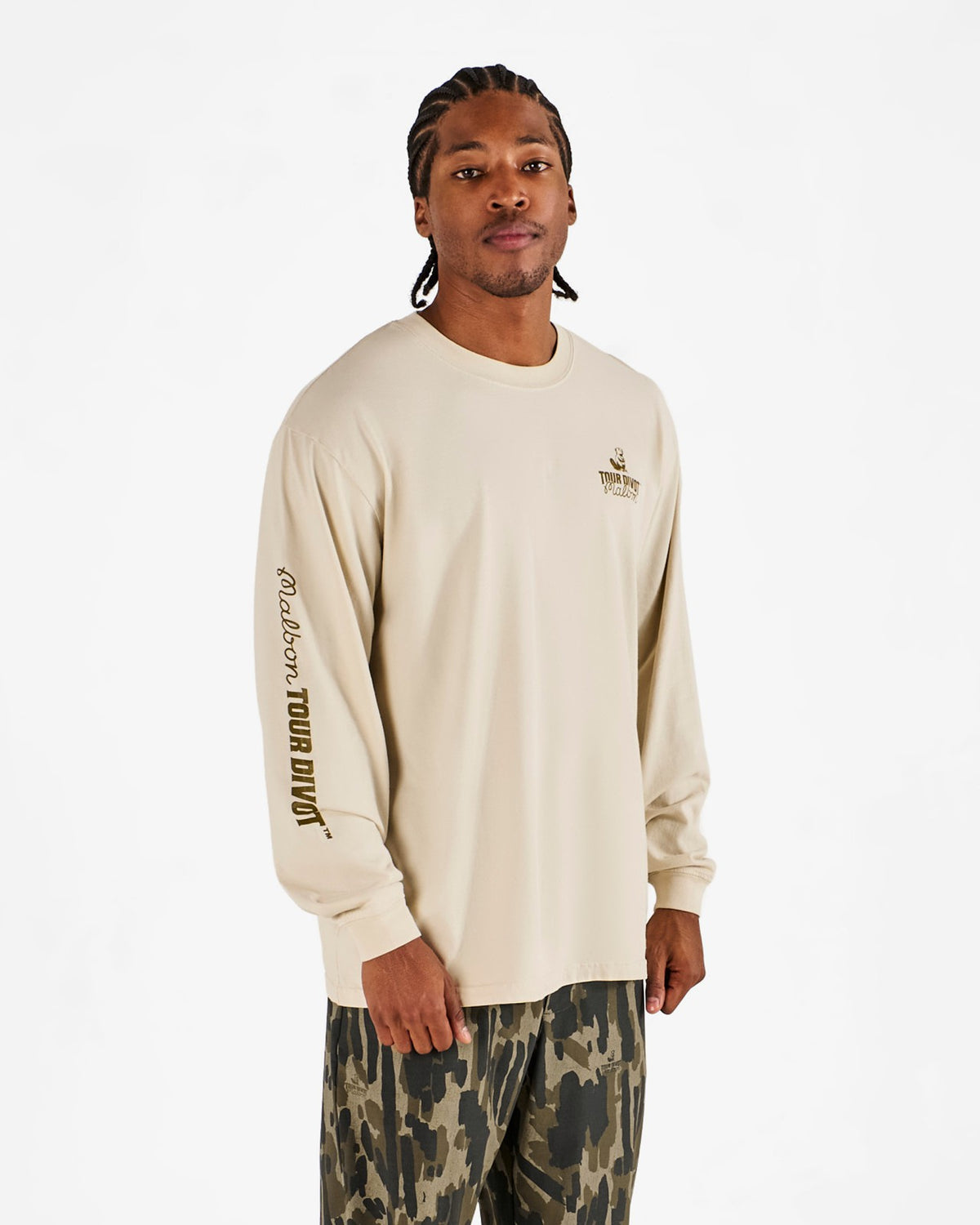 Malbon Gorse Tour Divot Camo Tee - Clay