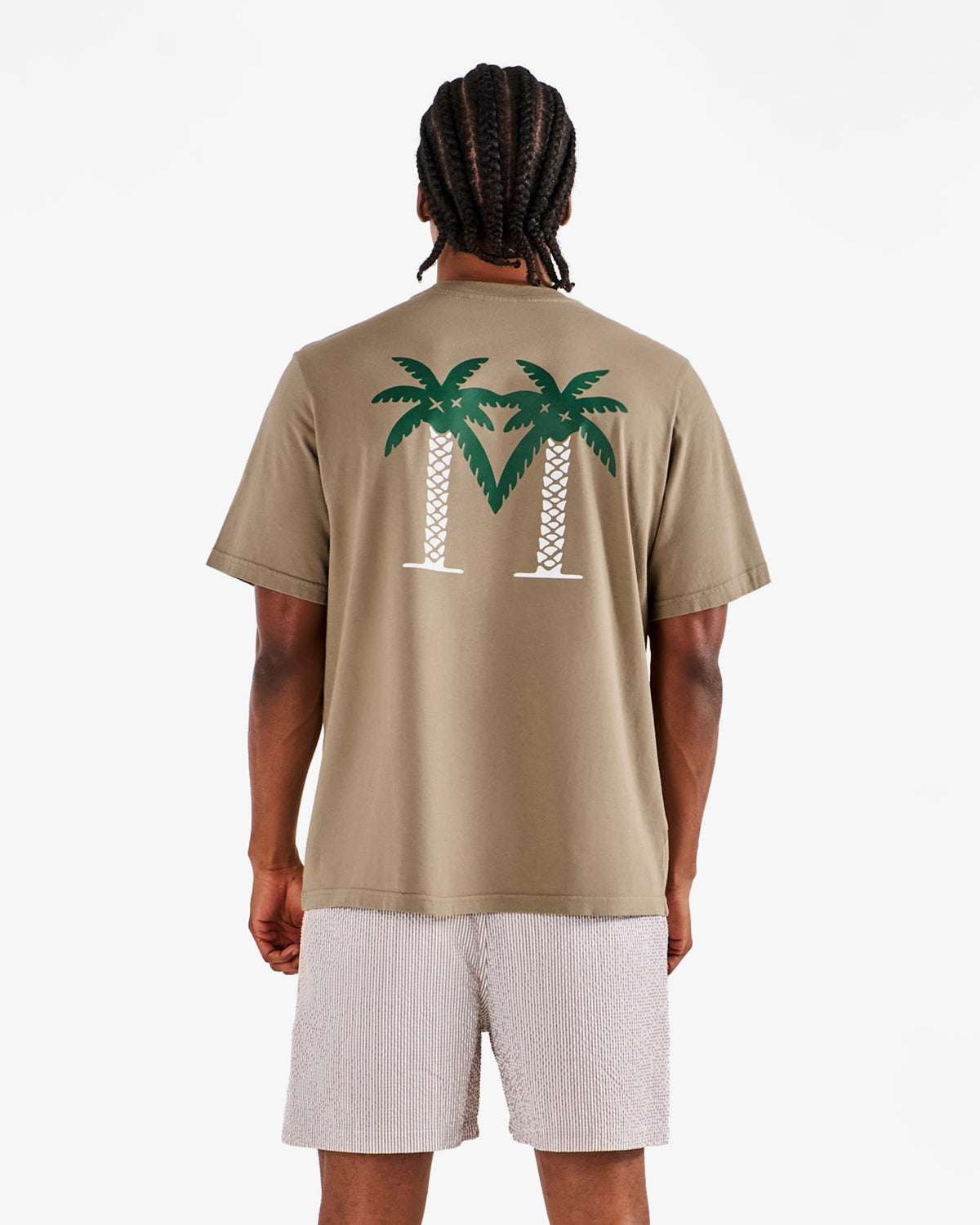 Malbon Bermuda Palms Tee - Taupe
