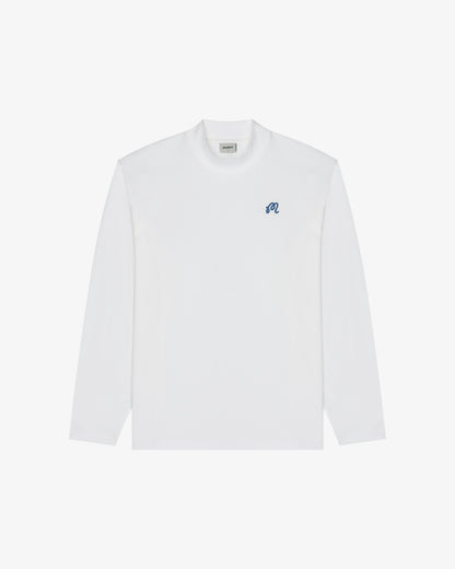 Malbon Upland Mockneck Tee - Snow White