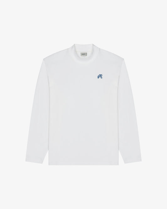 Malbon Upland Mockneck Tee - Snow White