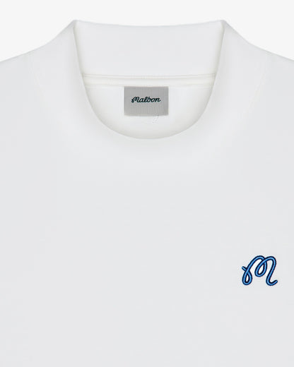 Malbon Upland Mockneck Tee - Snow White