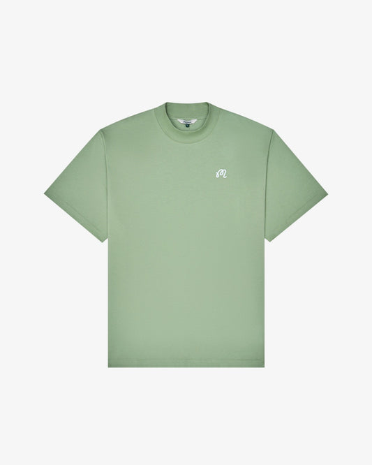 Malbon Mare Mockneck Tee - Seafoam Sage