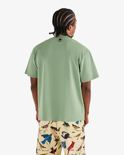 Malbon Mare Mockneck Tee - Seafoam Sage