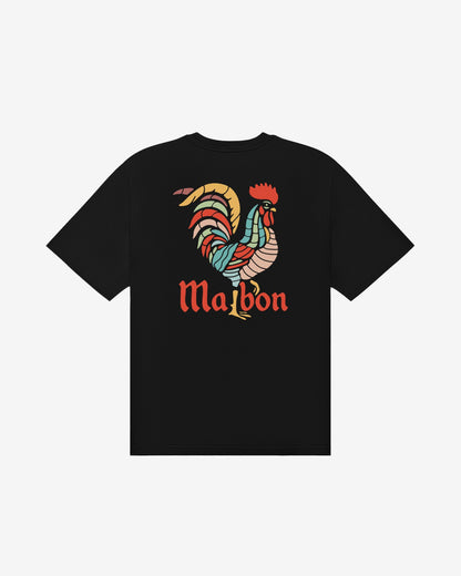 Malbon Bermuda Rooster Tee - Black