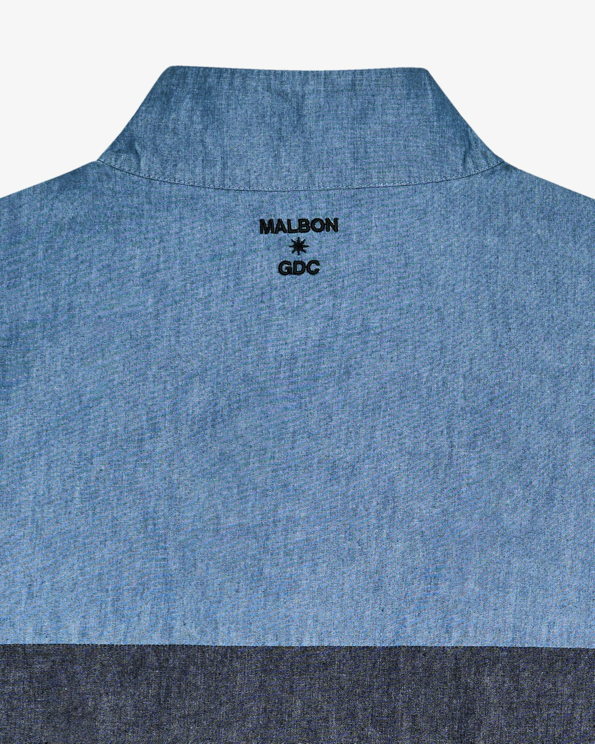 Malbon Gdc Denim Quarter Zip - Light Blue