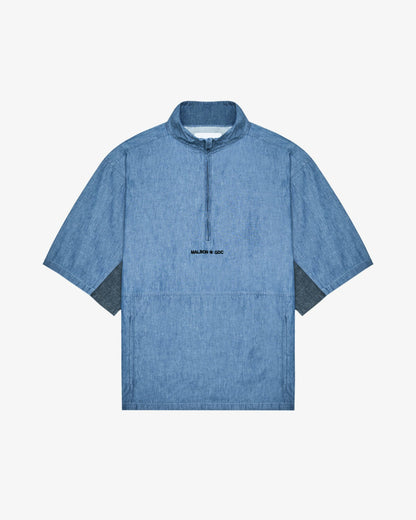 Malbon Gdc Denim Windshirt - Light Blue