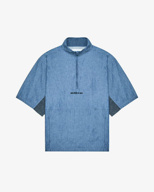 Malbon Gdc Denim Windshirt - Light Blue
