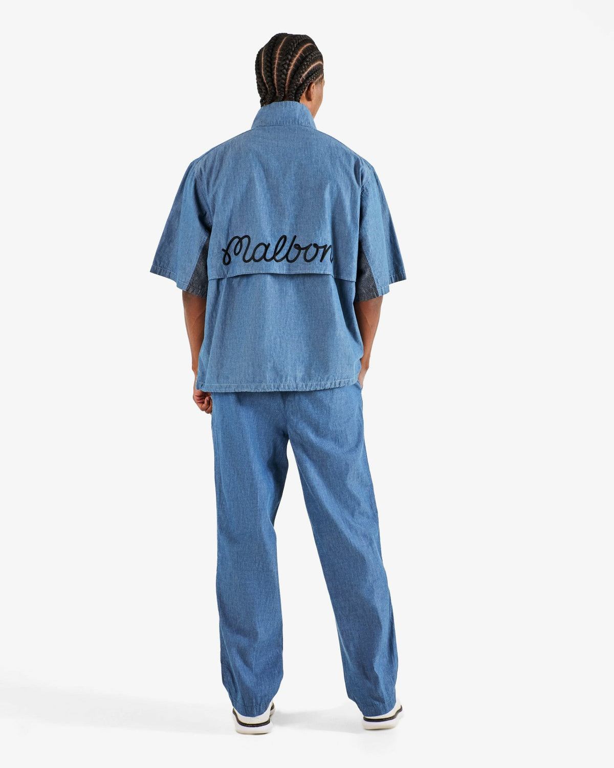 Malbon Gdc Denim Windshirt - Light Blue