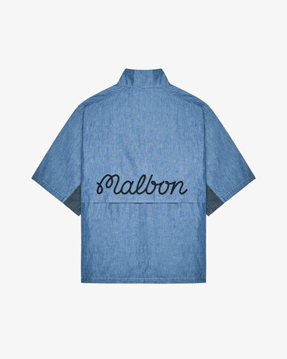 Malbon Gdc Denim Windshirt - Light Blue