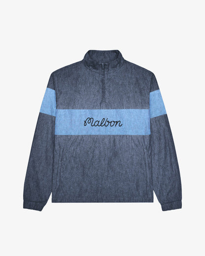 Malbon Gdc Denim Quarter Zip - Navy