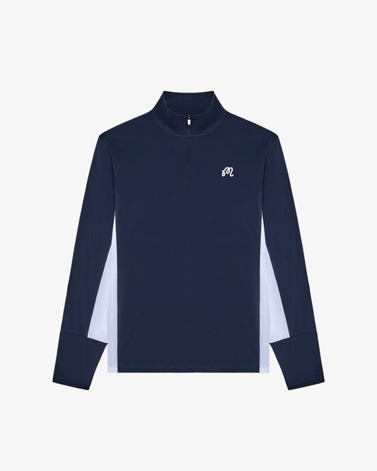Malbon Santiago Mid Layer - Midnight / White