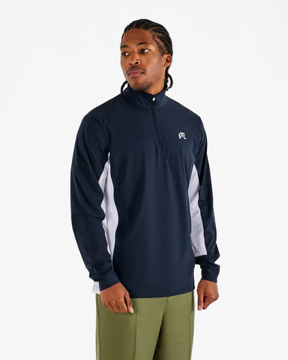 Malbon Santiago Mid Layer - Midnight / White