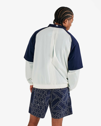 Malbon Marina Windshirt - White / Midnight