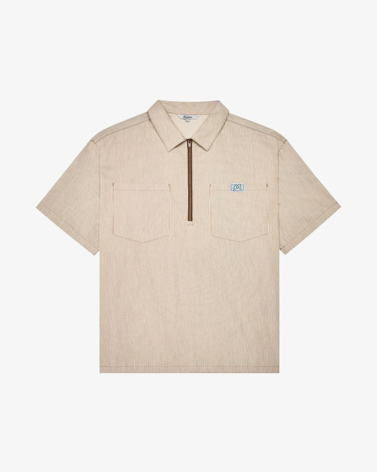 Malbon Hickory Windshirt - Hickory Brown Stripe