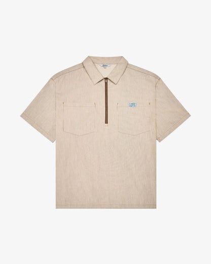 Malbon Hickory Windshirt - Hickory Brown Stripe
