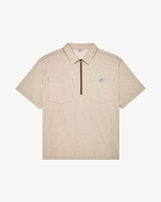 Malbon Hickory Windshirt - Hickory Brown Stripe