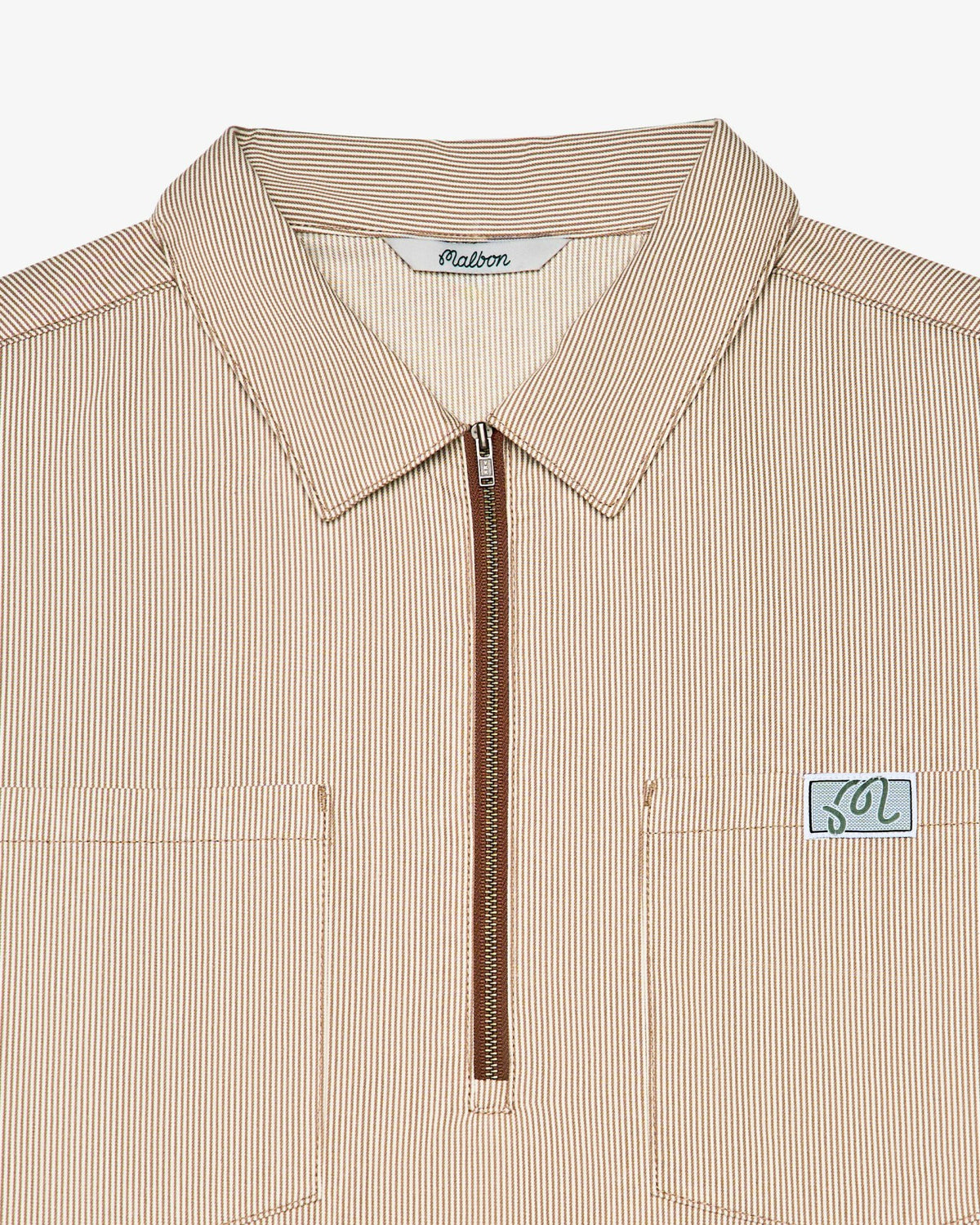 Malbon Hickory Windshirt - Hickory Brown Stripe