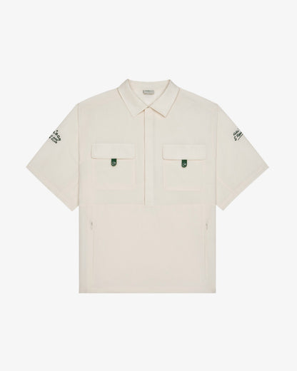 Malbon Bass Club Seersucker Windshirt - Ivory