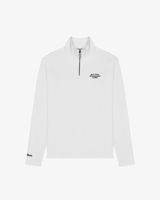 Malbon Flyer Ironworks Mid Layer - White