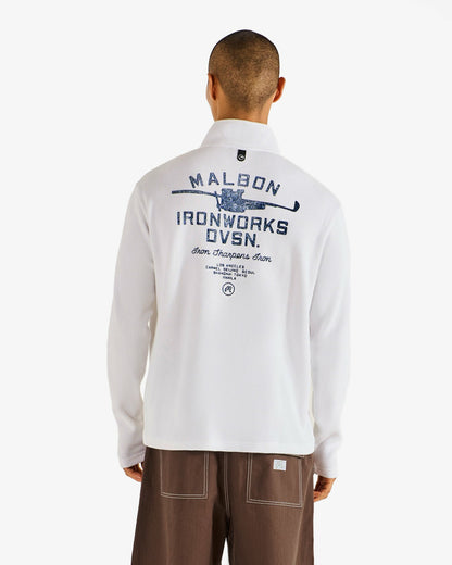 Malbon Flyer Ironworks Mid Layer - White