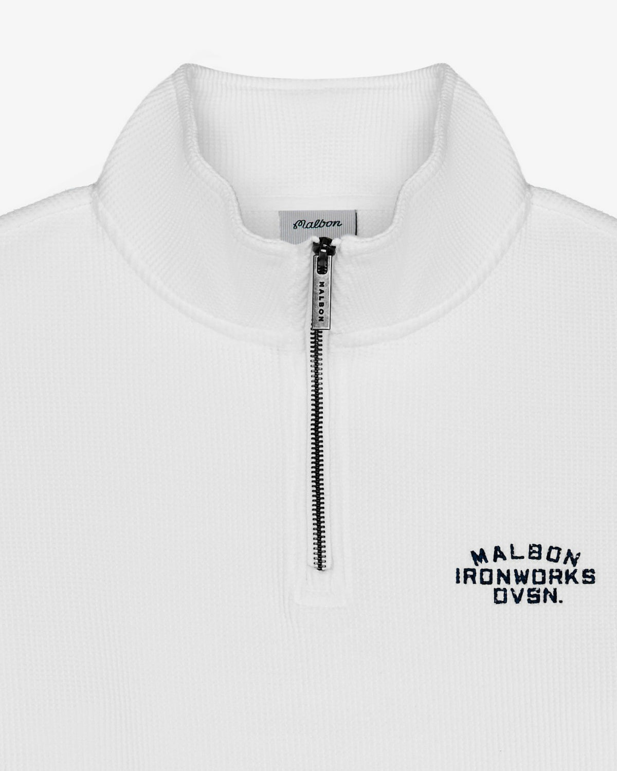 Malbon Flyer Ironworks Mid Layer - White