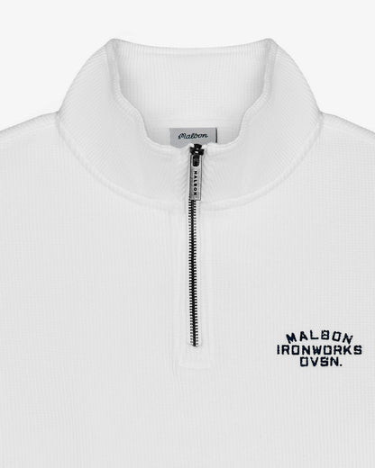 Malbon Flyer Ironworks Mid Layer - White