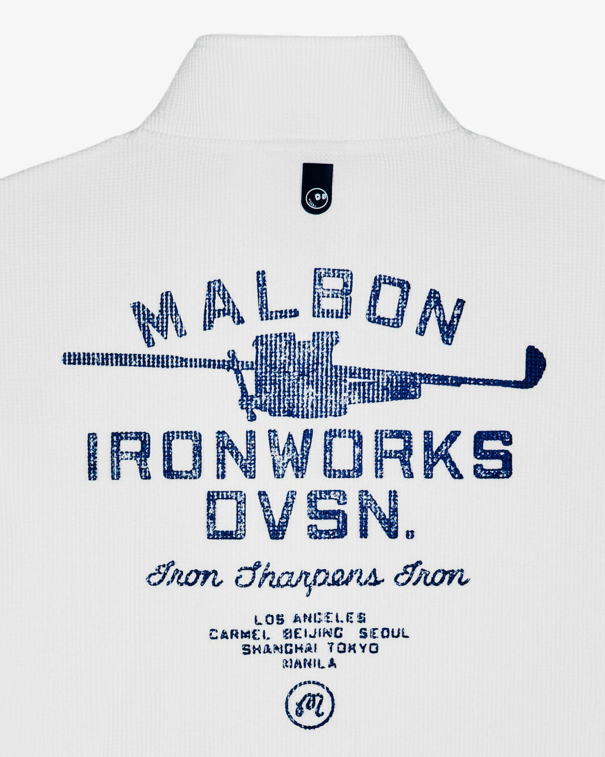 Malbon Flyer Ironworks Mid Layer - White