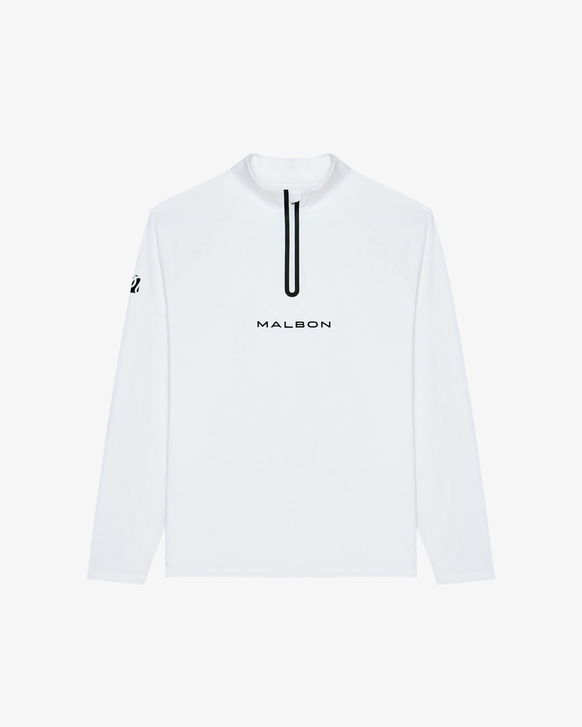 Malbon Performance Raglan Quarter Zip - White