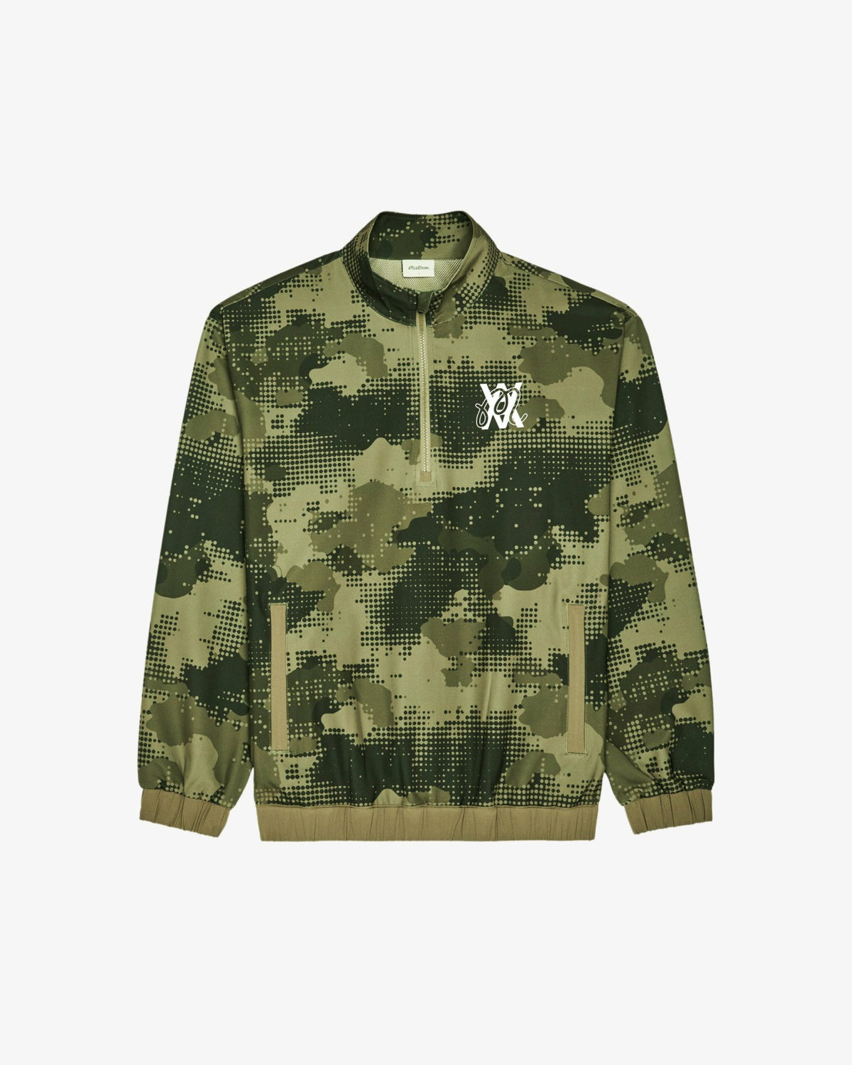 Malbon Arsham Stealth Quarter Zip - Olive Stealth Camo