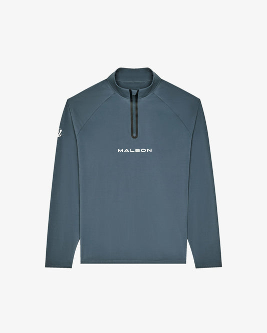 Malbon Performance Raglan Quarter Zip - Dark Slate