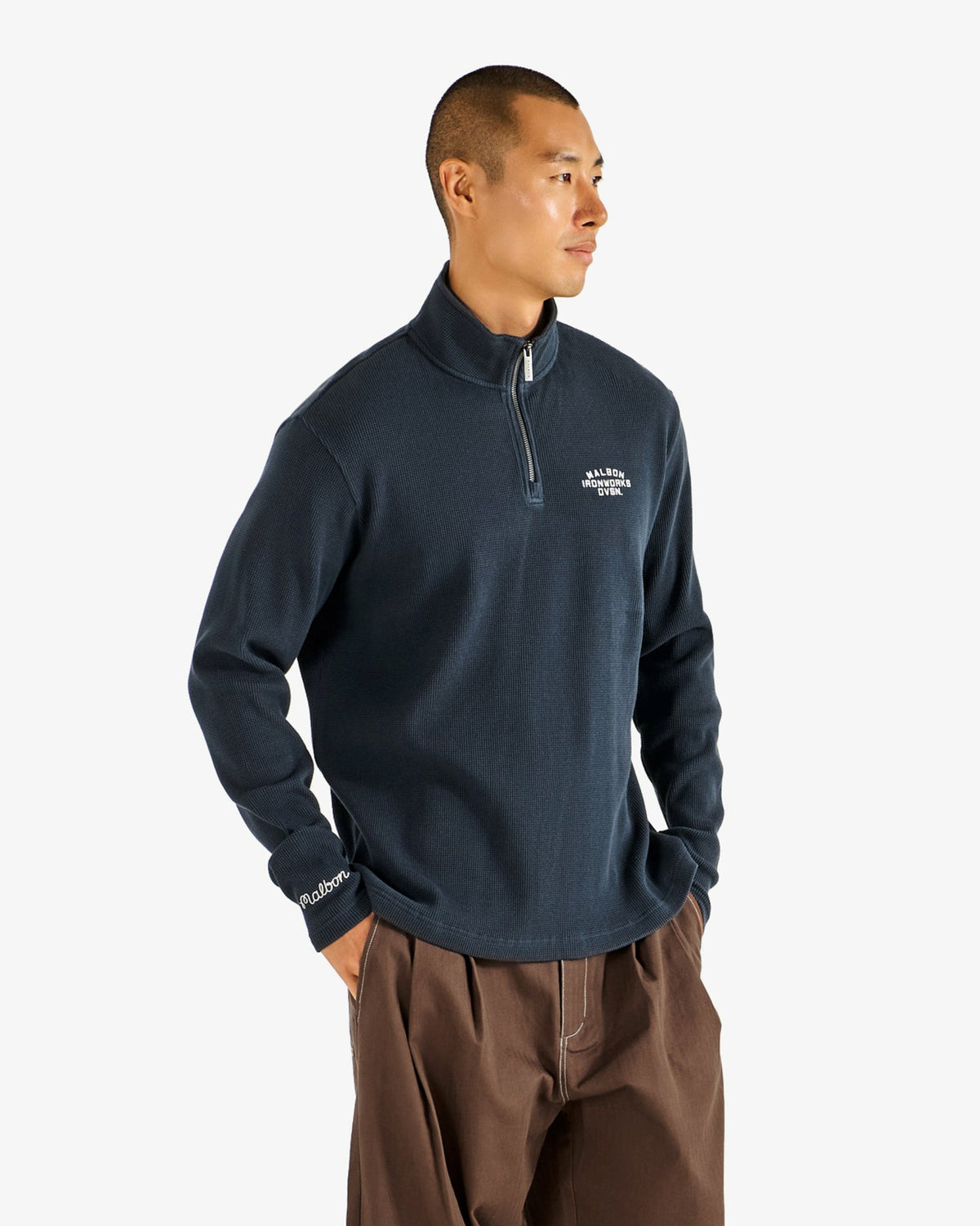 Malbon Flyer Ironworks Mid Layer - Blueberry