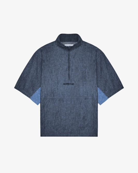 Malbon Gdc Denim Windshirt - Navy