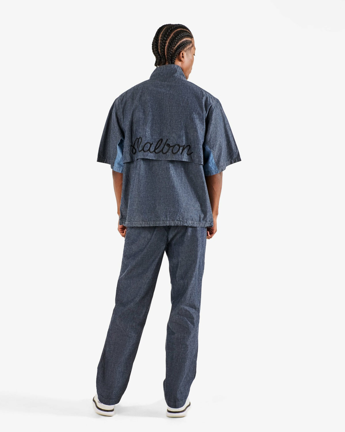 Malbon Gdc Denim Windshirt - Navy