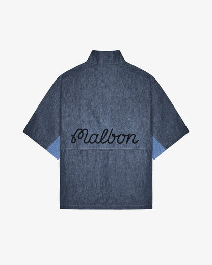 Malbon Gdc Denim Windshirt - Navy