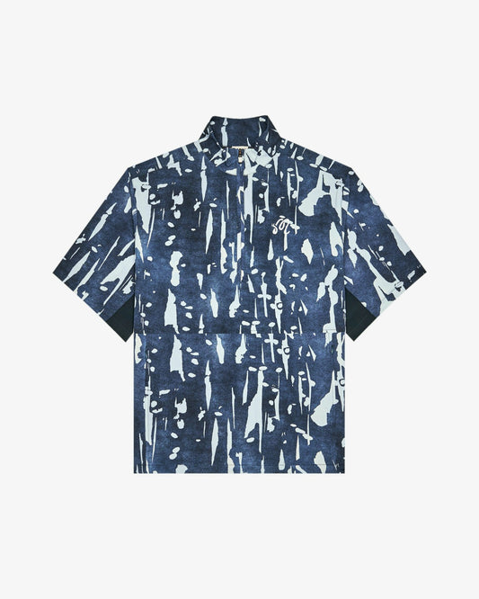 Malbon Pine Inkwash Windshirt - Navy Inkwash