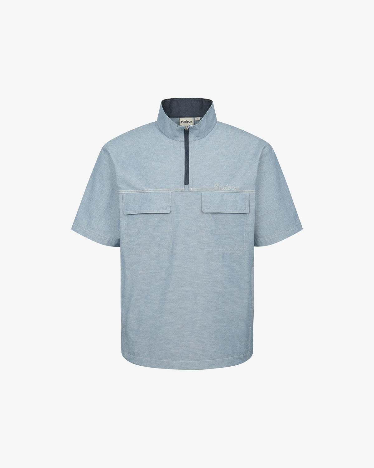 Malbon Studio Seoul Stitch-Point Windshirt - Sky Blue