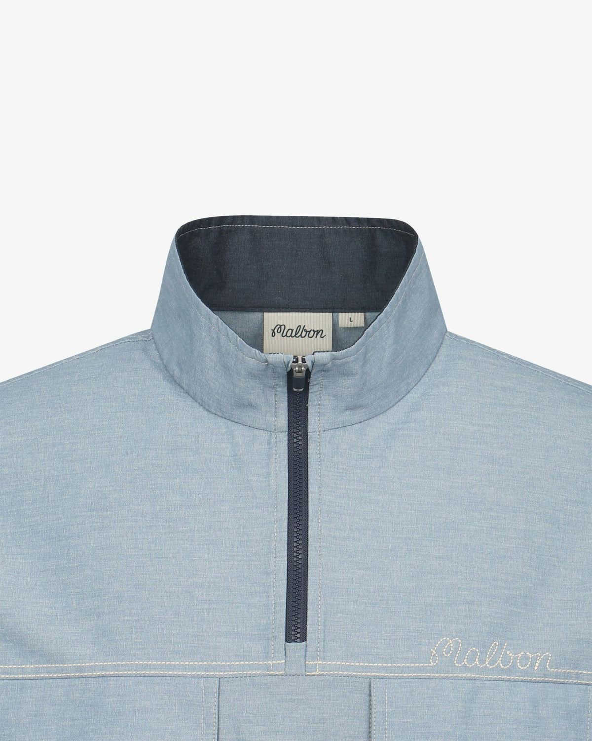 Malbon Studio Seoul Stitch-Point Windshirt - Sky Blue
