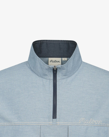 Malbon Studio Seoul Stitch-Point Windshirt - Sky Blue