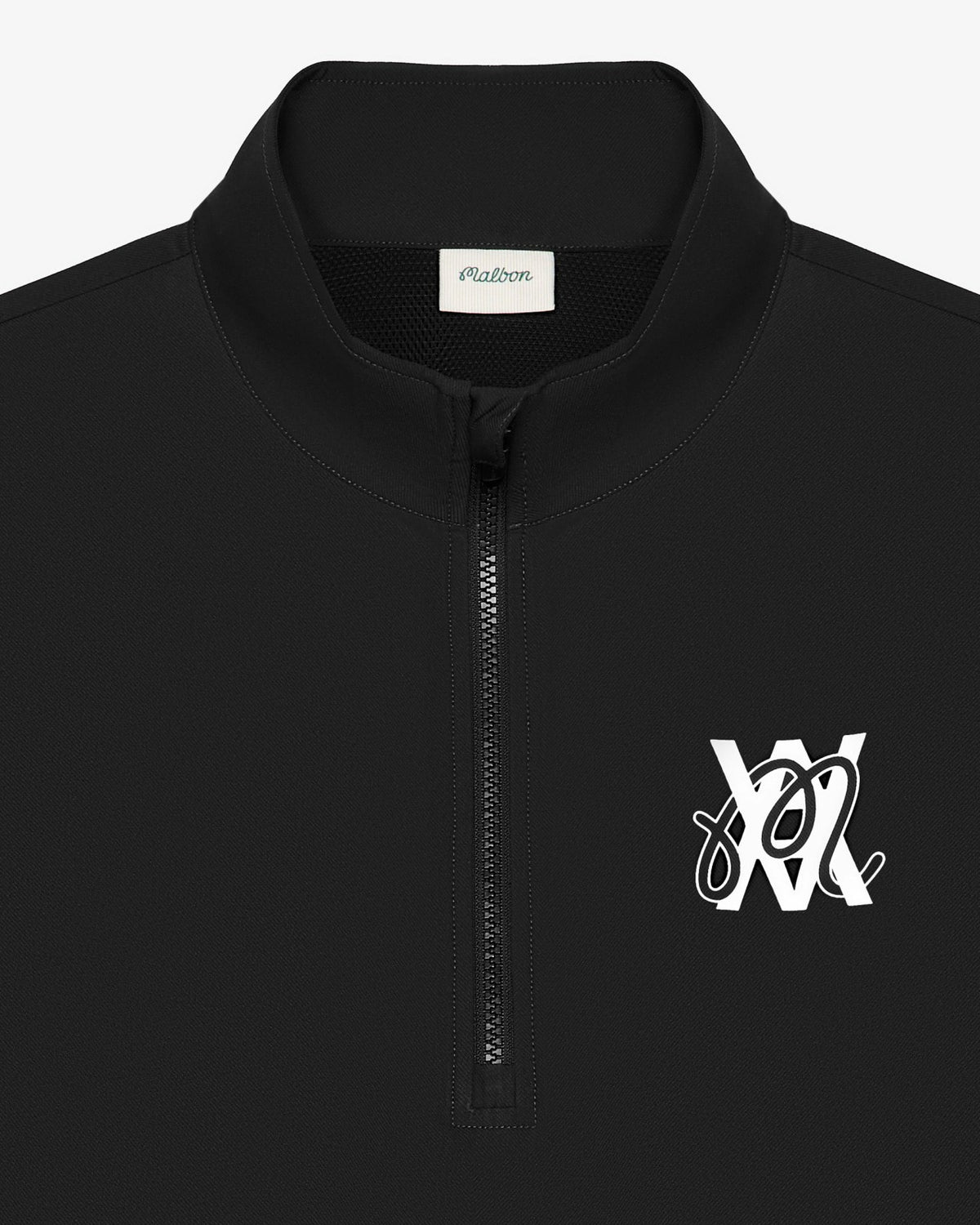 Malbon Arsham Stealth Quarter Zip - Black