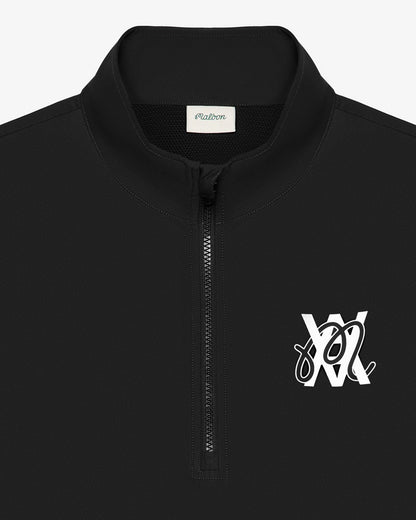 Malbon Arsham Stealth Quarter Zip - Black