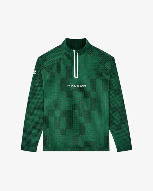 Malbon Performance Raglan Quarter Zip - Eden