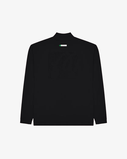 Malbon Performance Quarter Zip Shell Pullover - Black