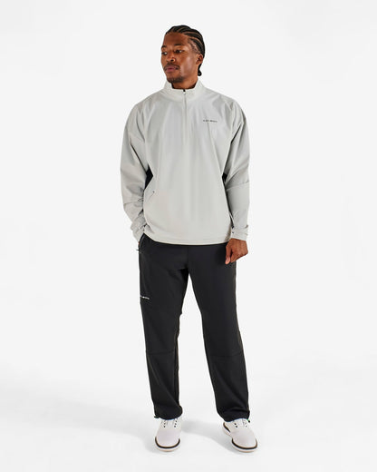 Malbon Performance Quarter Zip Shell Pullover - Silver / Black