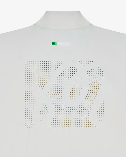 Malbon Performance Quarter Zip Shell Pullover - Silver / Black