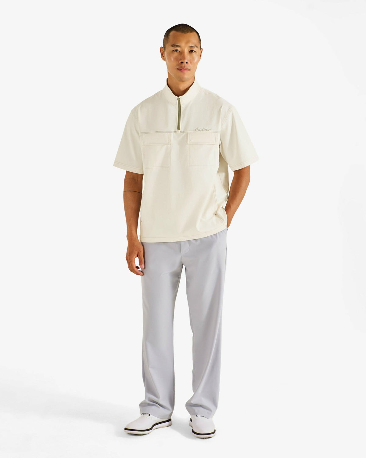 Malbon Studio Seoul Stitch-Point Windshirt - Cream