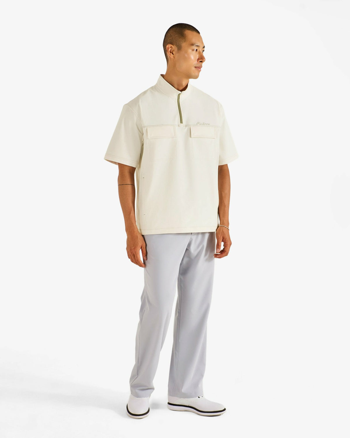 Malbon Studio Seoul Stitch-Point Windshirt - Cream